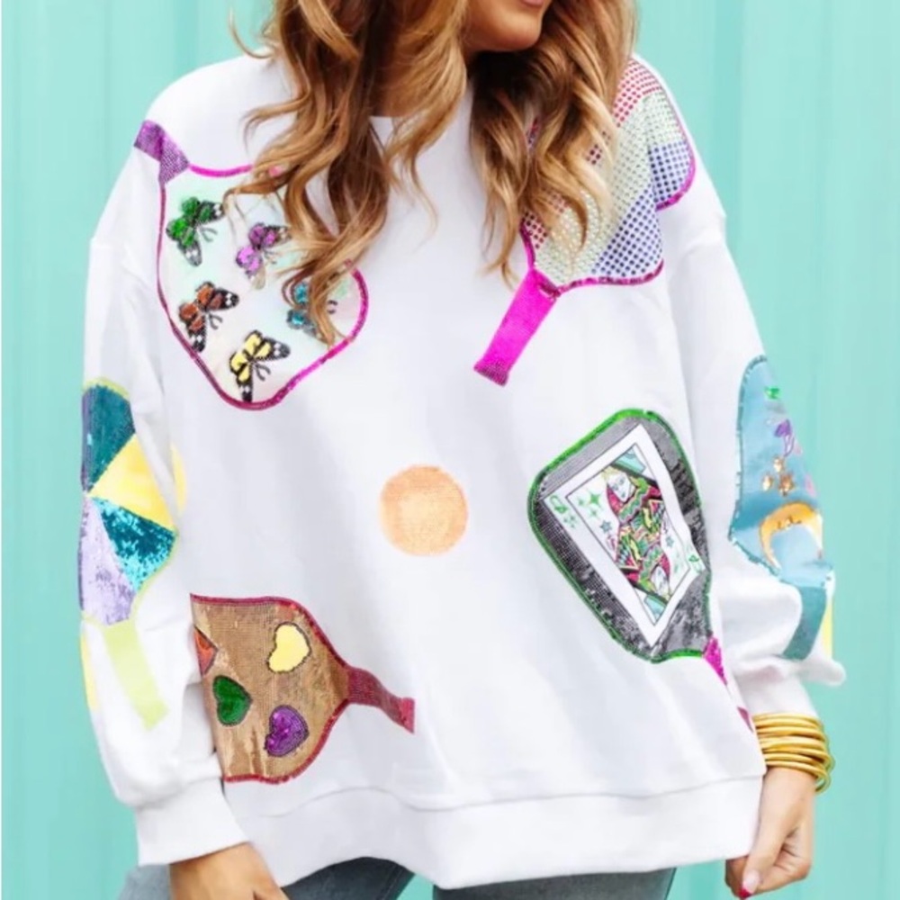 QUEEN OF SPARKLES Pickleball Sweatshirt